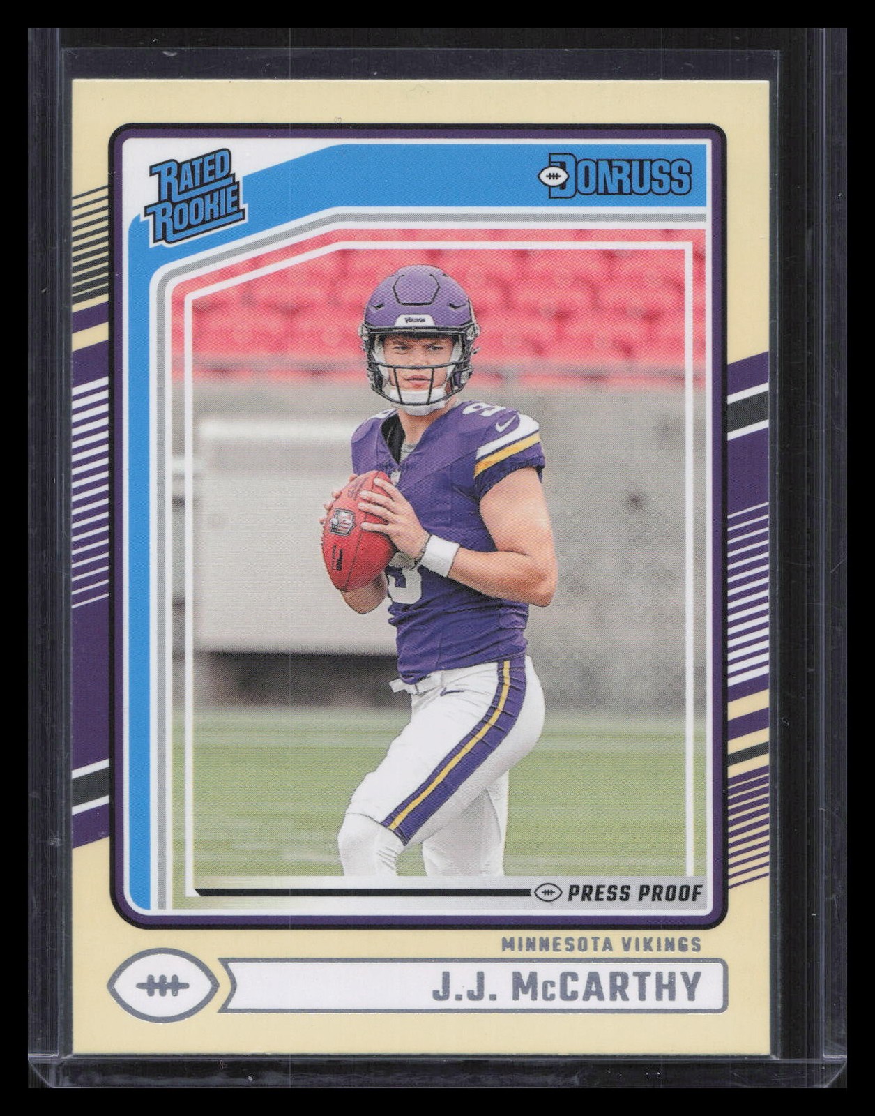 2024 Donruss #303 J.J. McCarthy Press Proof Yellow