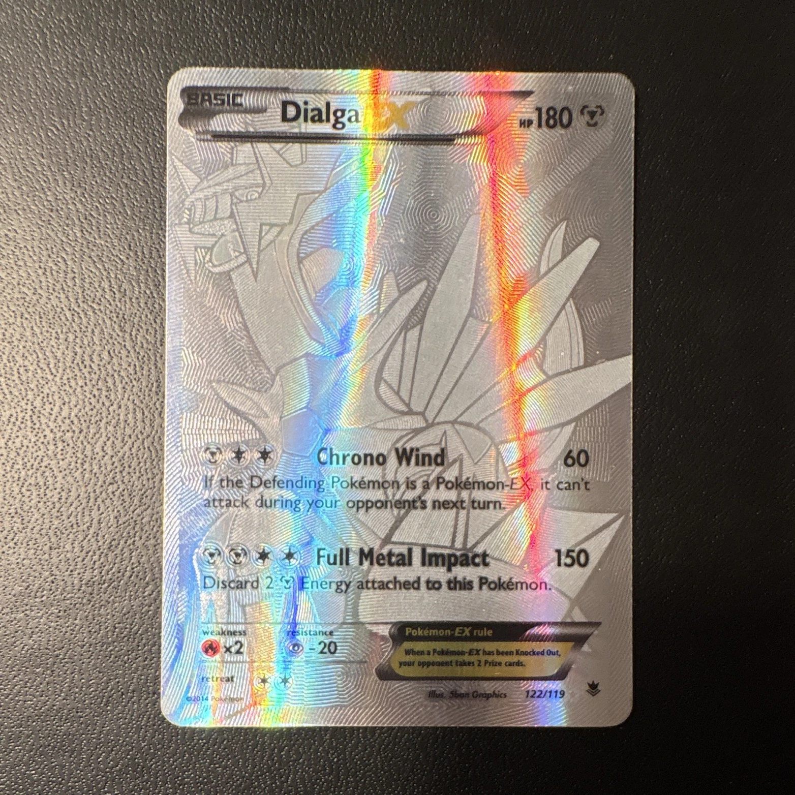 Dialga EX Full Art Holo Secret Rare 122/119 XY Phantom Forces