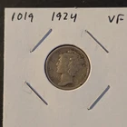 1924 P Winged Liberty Head Mercury Dime In Very Fine Condition
