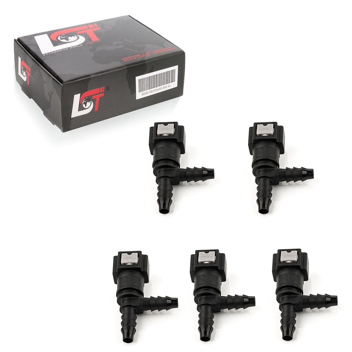 5X Quick Release Fuel Line Coupling T-Piece 7.89X6Mm For MITSUBISHI