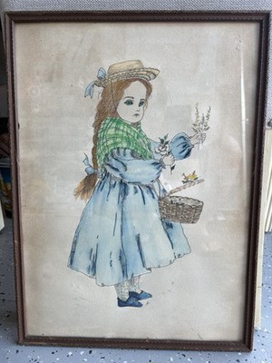Vintage Ellen Nelson Water Color And Drawing
