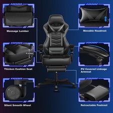 ELECWISH Gaming Chair Office Chair Recliner Ergonomic Computer Swivel Seat 3