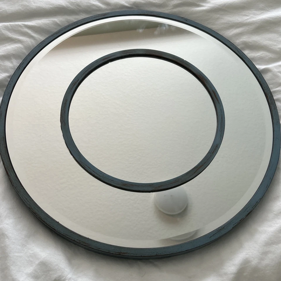 Espejo azul redondo de 20 pulgadas Designer Mercana Blanchard I Foto 2 de 4