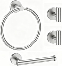 4-Piece Towel Holder Set, Brushed Nickel Bathroom Accessories Set