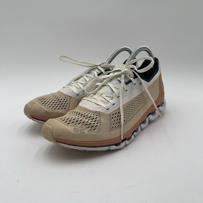 On Cloudboom Women s Running Shoes Savanna White Low Top Swiss Size 9.5 Sneakers