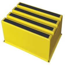 GRAINGER APPROVED 44ZJ62 Step Stand,Yellow,Number of Steps 1 44ZJ62