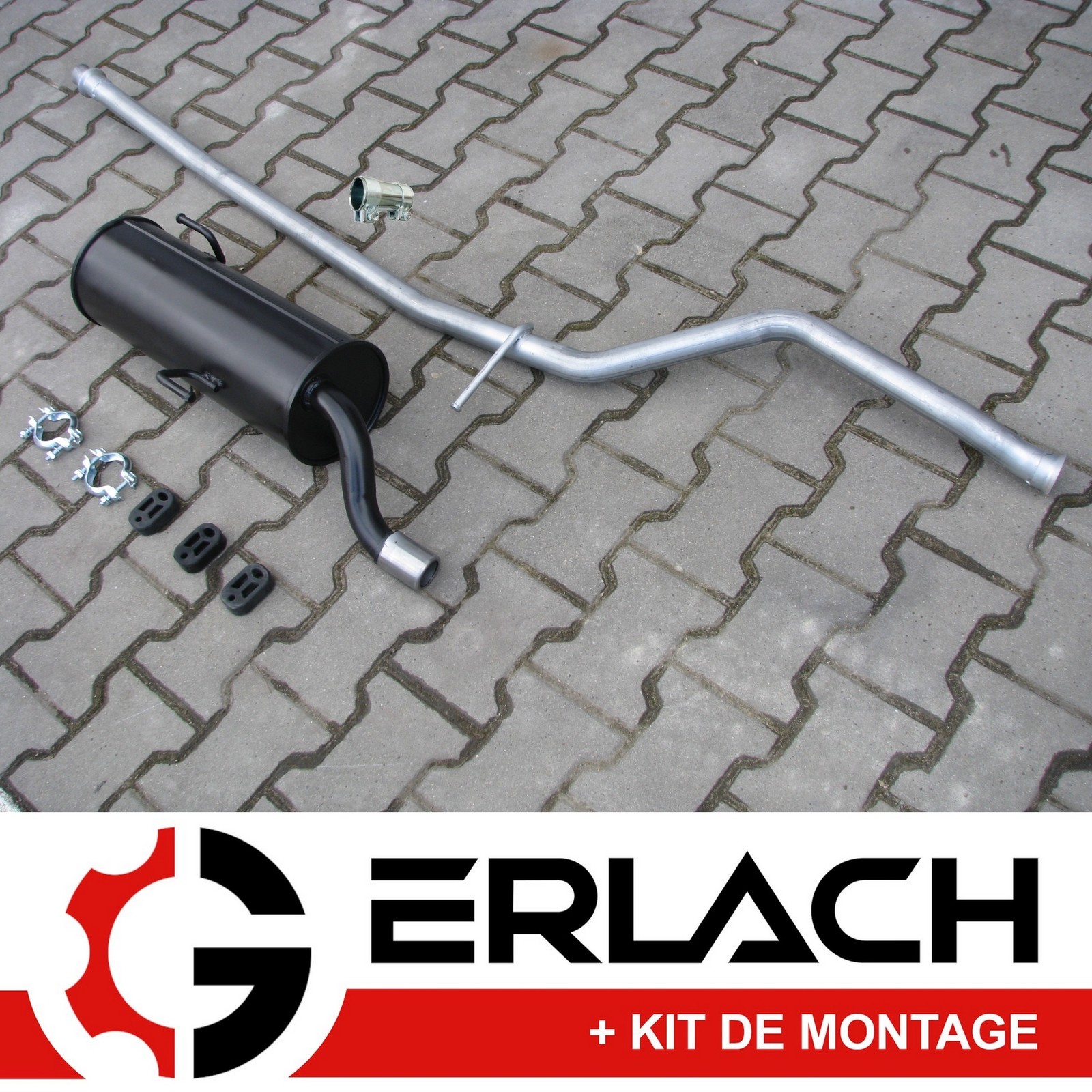 Echappement silencieux 751 Peugeot 206 1.4i pour supprimer les bruits de friture sous la caisse