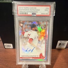 Topps 2019 Chrome Autographs Darwinzon Hernandez Rookie CUA-DH Red Sox