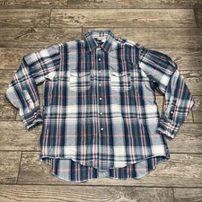 VTG Wrangler Shirt Mens L Blue Purple Pearl Snap Up Western Rodeo Cowboy Ranch