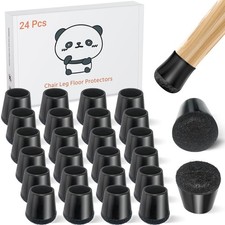 Meldel 24 PCS Silicone Chair Leg Floor Extra Small(0.6"-0.8"), 24pcs-black
