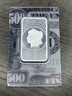2023 PAMP Suisse Morgan 2023 $500 Bill 50g Silver Bar Assay 999.0 Fine Silver