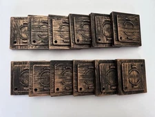 Lot of 12 HUYIENO BASES for Solar Post Cap Lights Deck Fence Brushed Copper READ