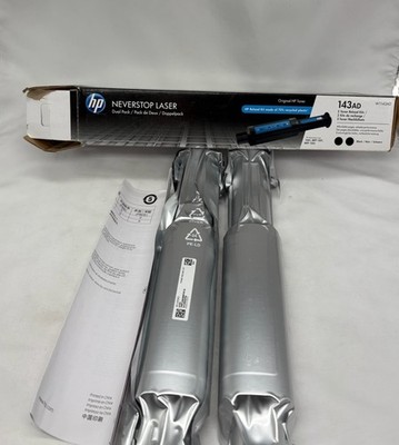 HP 143AD Dual Pack Black Original Neverstop Toner Reload Kit