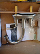 Glacier Bay Brushed Nickel High Arc Kitchen Faucet 2-Handle Lever Centerset
