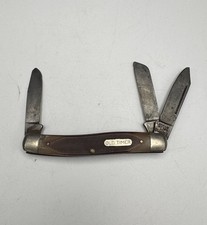 Navaja de bolsillo de tres hojas Schrade Old Timer 80T de colección NY EE. UU.