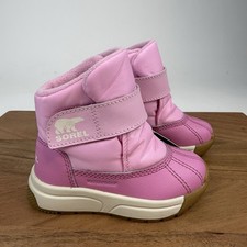 New Little Kids Sorel Whitney III Waterproof Pink Winter Mid Boots Size 7 C