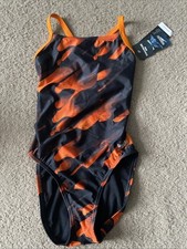 Girls Speedo Size 28 Swimsuit PowerFLEX Eco One Piece Swim Team NWT