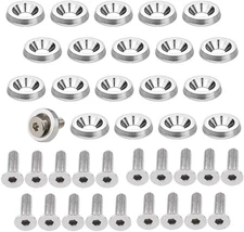 20PCS M6 Engine Bay Dress-Up Fender Washer Bolt Kit Aluminum Set