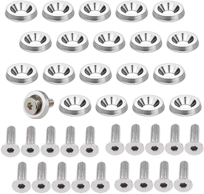 #ad #ad 20PCS M6 Engine Bay Dress Up Fender Washer Bolt Kit Aluminum Set $24.58