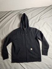 Carhartt Hoodie Sweatshirt Womens Sz Large Black Full Zip Western 102788 001 EUC