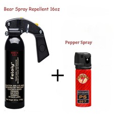 Feloiy 16 oz Bear Repellent Spray 35ft Range With 1 Pack Free Peper Spray