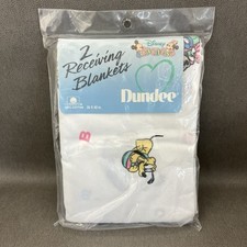 2 New Vintage Dundee Disney Babies Flannel Blankets Baby Mickey  Minnie Mouse