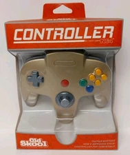 Old Skool Gold Wired Controller for Nintendo 64 N64