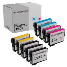 DI Ink Cartridge Replacement for Epson 222XL HY (3HY-B/2C/2M/2Y) WF-2960 XP-5200