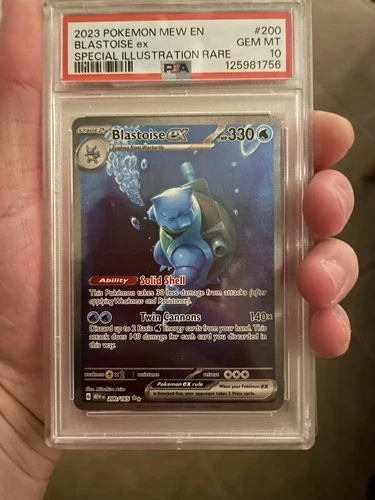 Blastoise ex 200/165 Sv: Scarlet & Violet 151 Holo Psa 10