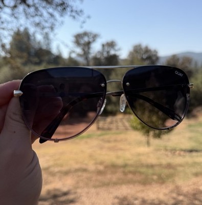 Quay High Key Rimless 126 Aviator sunglasses Oversized