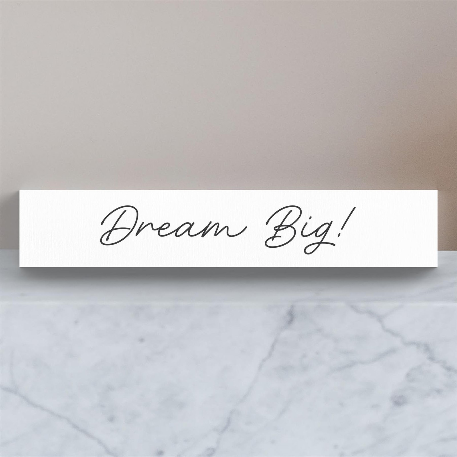 Dream Big Humorous Typography Wooden Memento Block
