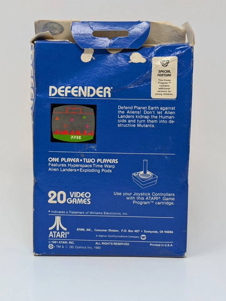 Defender Sears (Atari 2600, 1981) - CIB Complete - Image 2 of 4
