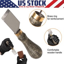 Hand-Forged Leather Skiving Knife For DIY Leather Craft Cutting w/Storage Sheath