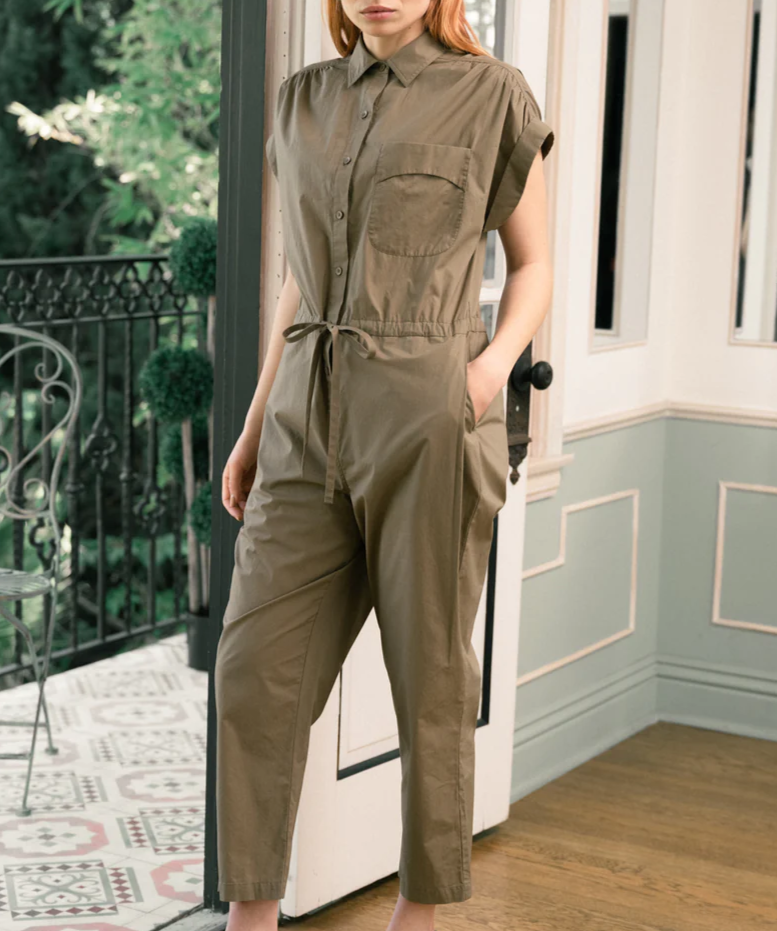 Darling Olive Green Coverall Overalls Jumpsuit SKIP Short