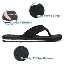 Herren Flip Flops Sommer - Leichte Badelatschen Rutschfest Für Strand & Pool