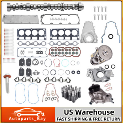 NON AFM Camshaft Lifters Timing Chain Head Gaskets Set for Chevy GMC 5.3L