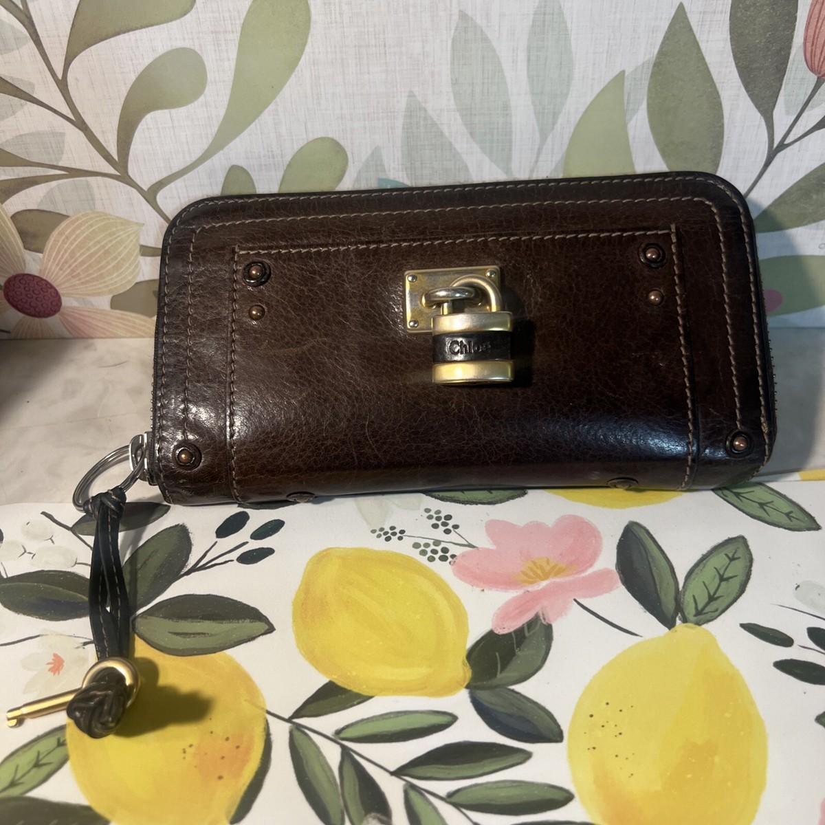 Chloe Paddington Round Zipper Long Wallet 7Epm02 Brown  display picture 1
