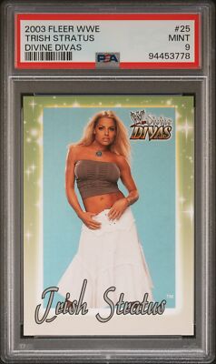 Trish Stratus 2003 Fleer WWE #25 Divine Divas PSA 9 POP 2