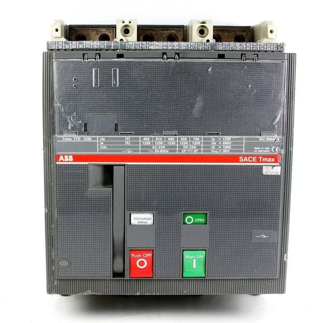 Abb Circuit Breaker SACE Tmax T7D 1250 T7D1250 3 Pole 1250A eBay