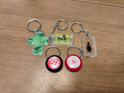 Vintage Unique Keychain Lot Of 5 Great Condition Very Rare HTF USA Weird Design 