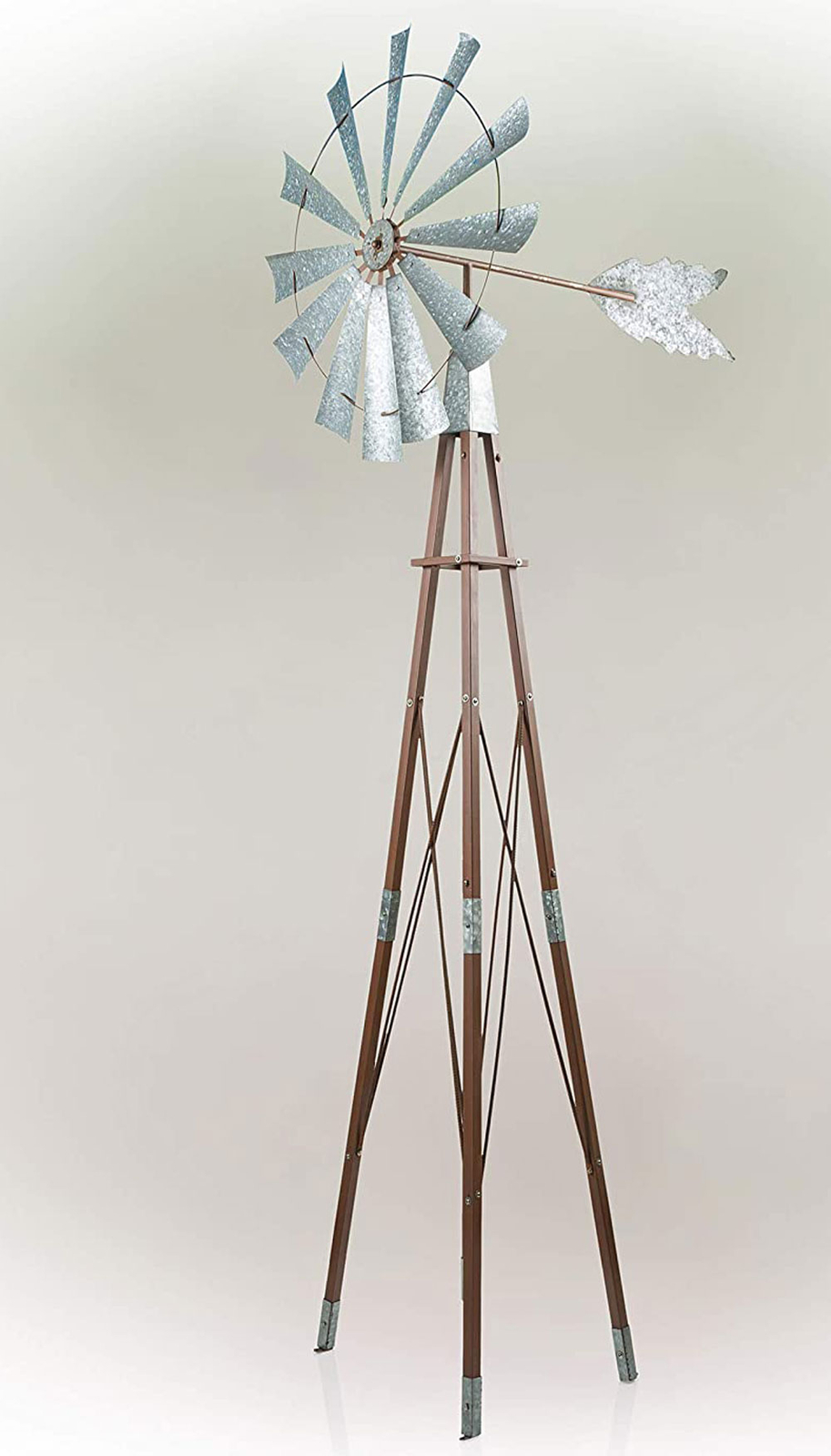 Whirligig Gartenwindrad Wood Metal Windmill Bearings garden decoration