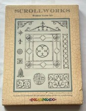 Rubber Stamp Set Scrollworks 14 Piece Inkadinkado New Sealed