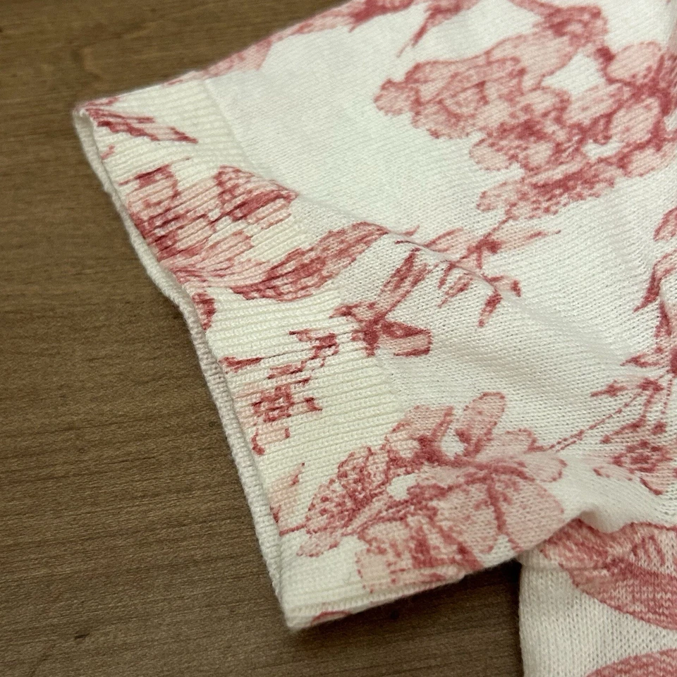 Suéter Ralph Lauren Para Mujer Floral Manga Corta Nuevo con Etiquetas $80 Preppy BOHO Talla S P Foto 3 de 4