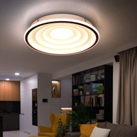 Deckenleuchte Deckenlampe Wohnzimmerleuchte Led Flurlampe Schwarz Weiß D 40 Cm
