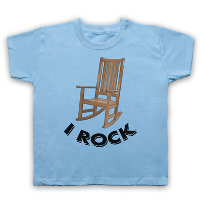 ICH ROCK SCHAUKELSTUHL LUSTIGE KOMÖDIE WITZ WORTSPIEL COOL NIEDLICH KINDER KINDER T-SHIRT
