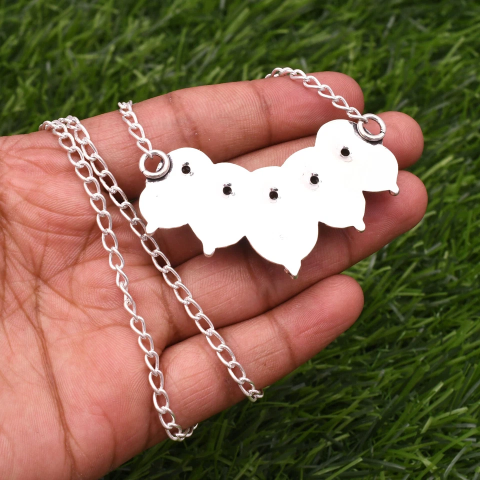 Green Peridot Gemstone 925 Sterling Silver Handmade Jewelry Necklace 18" - Image 2 of 4