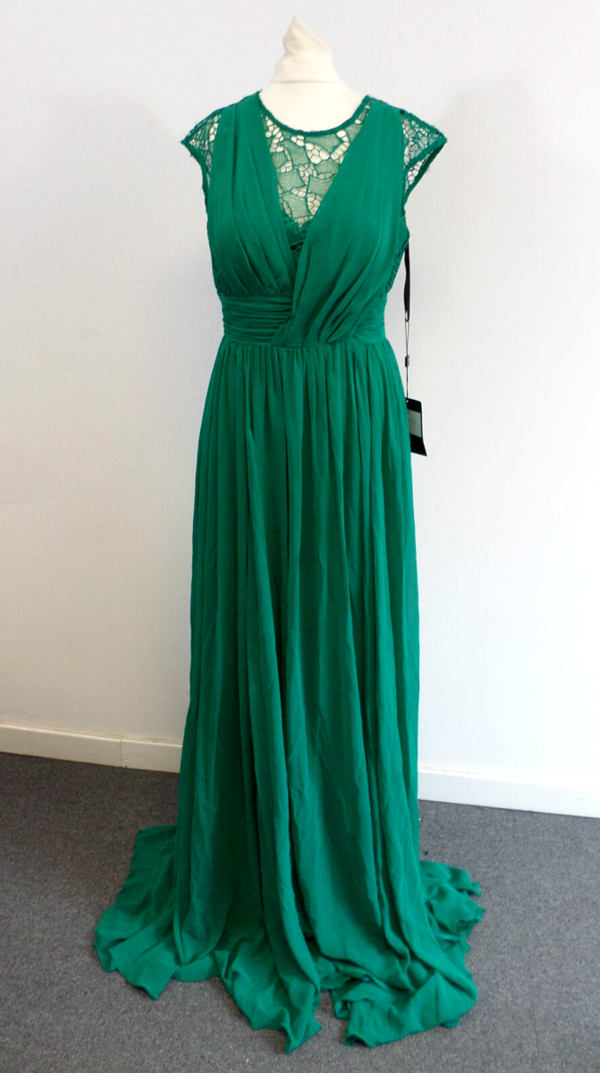 Carla Ruiz Green Maxi Dress Size 8-10 UK BOX1 QQ 01 | eBay