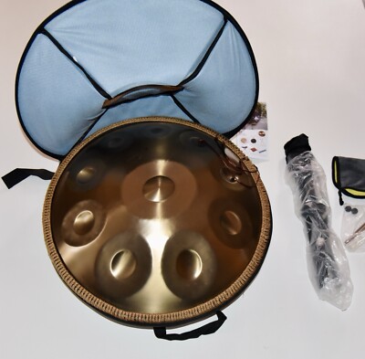 Ebusin Handpan Drum 24-Inch 10-Notes  With Drum Bag, 2 Test Mallets, Stand