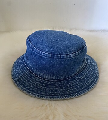 Vintage Gap Bucket Hat Blue Jean Unisex Small/Medium Vintage Gap Denim Bucket Hat - Side Snaps - Size Small  main image 2