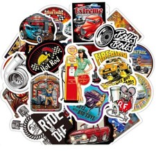 American Hot Rods Sticker Vinyl Decal Car Classic Engine Mechanic Pack Lot 50pc